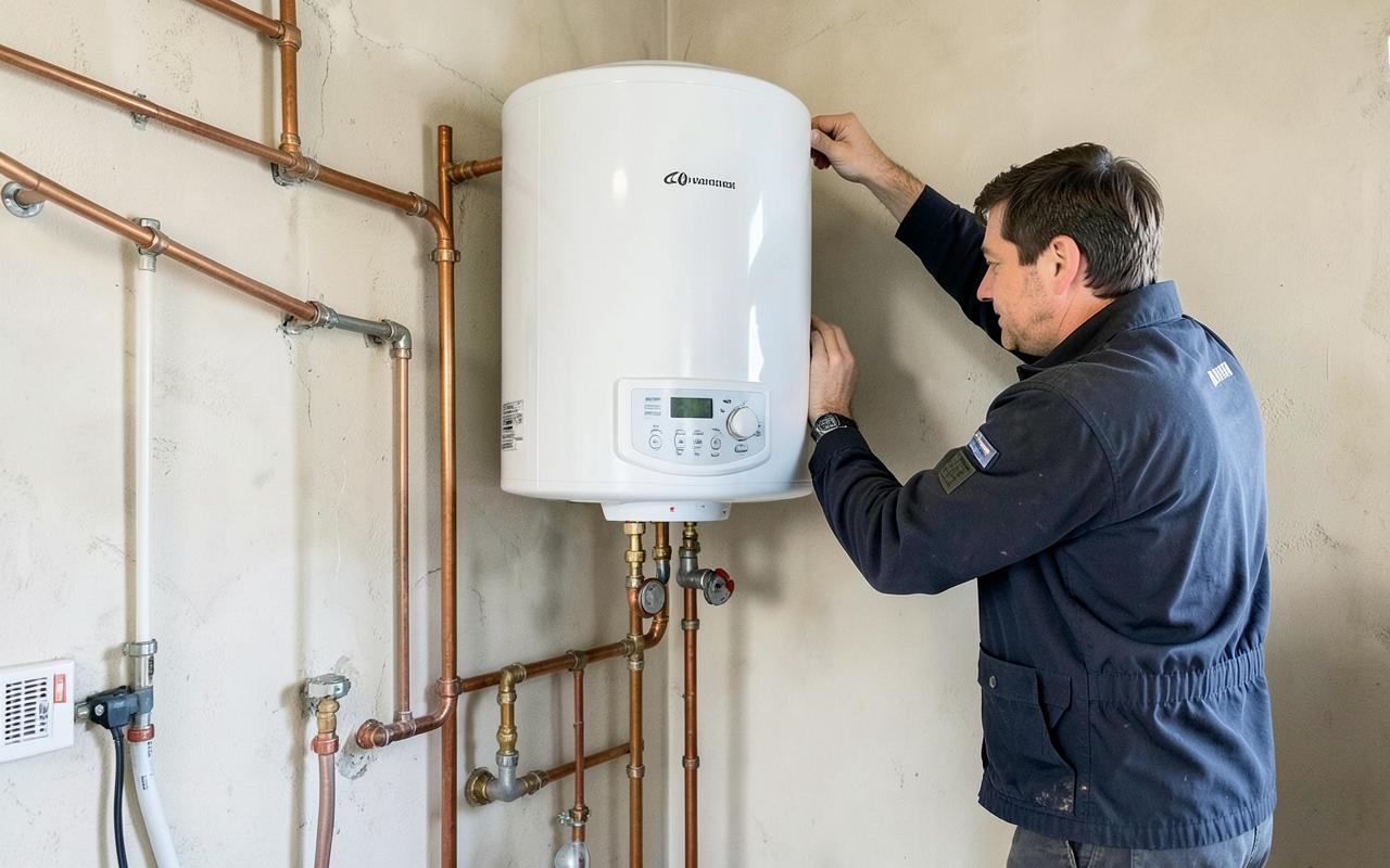 Installation d'un chauffe-eau par SOS Plombier 24